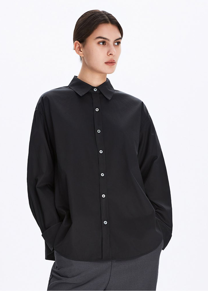 Boxy Long-Sleeve Shirt