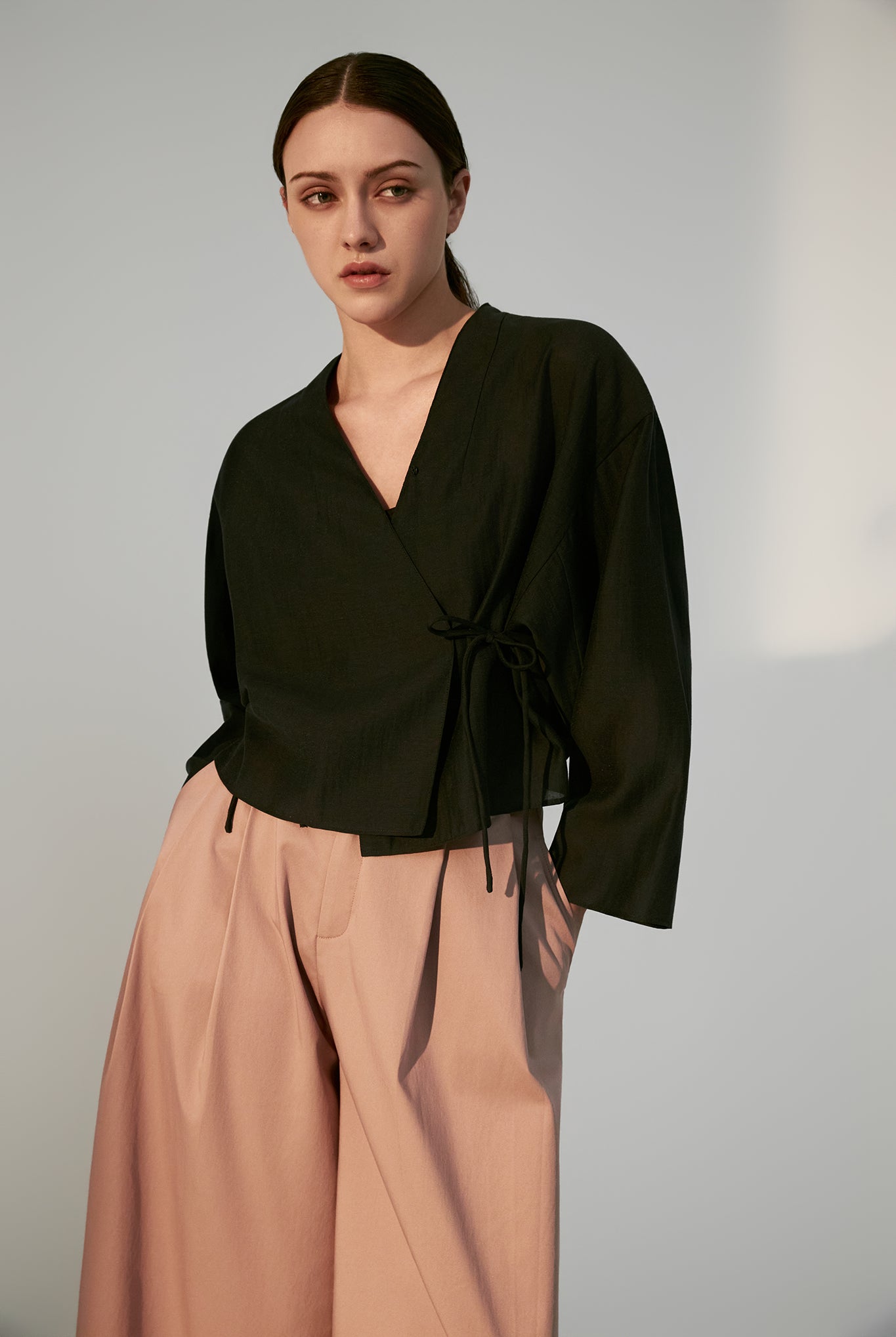 Kimono Wrap with Bat-winged Sleeves