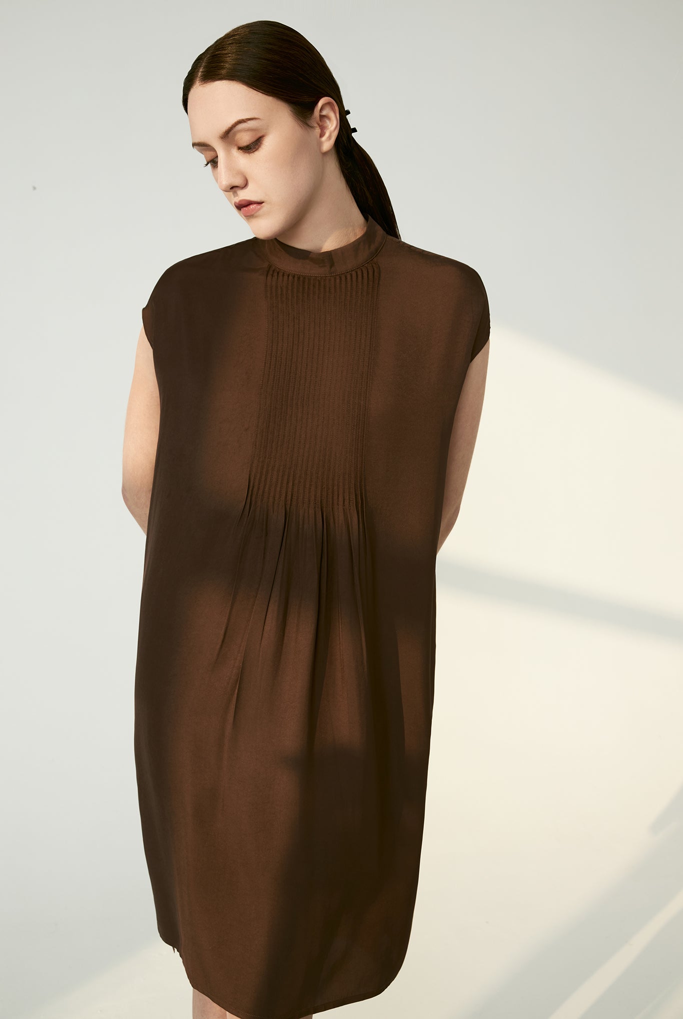 Boxy Pintuck Dress