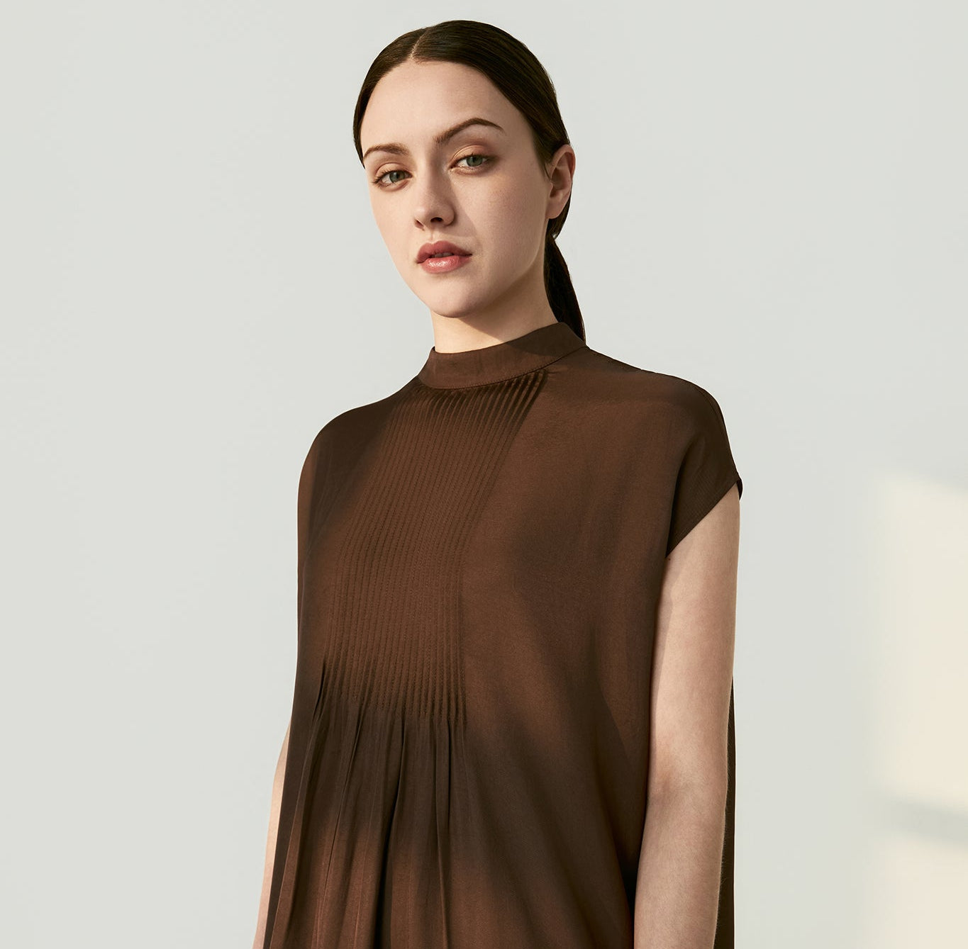 Boxy Pintuck Dress