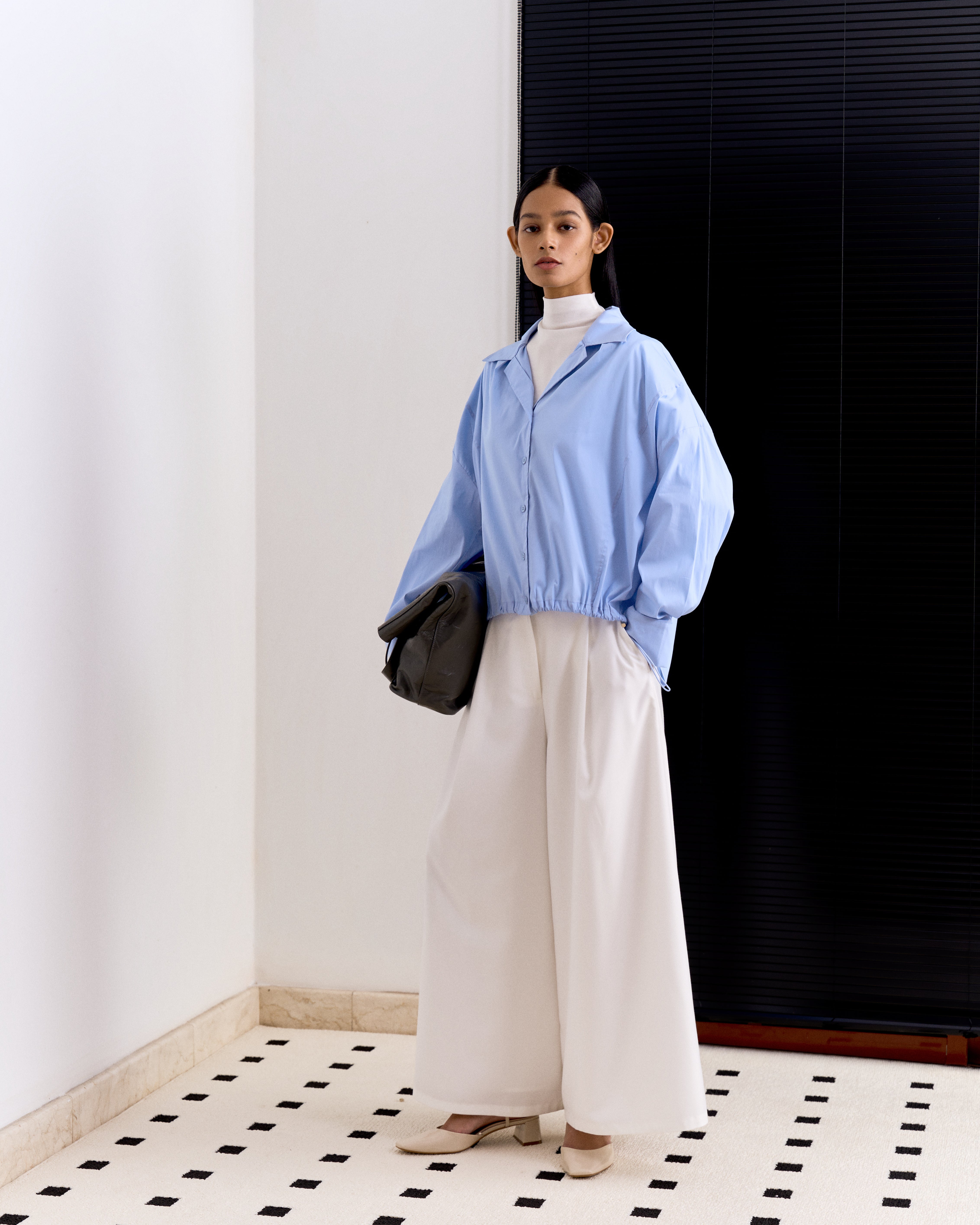 High-Neck Long Sleeve Top