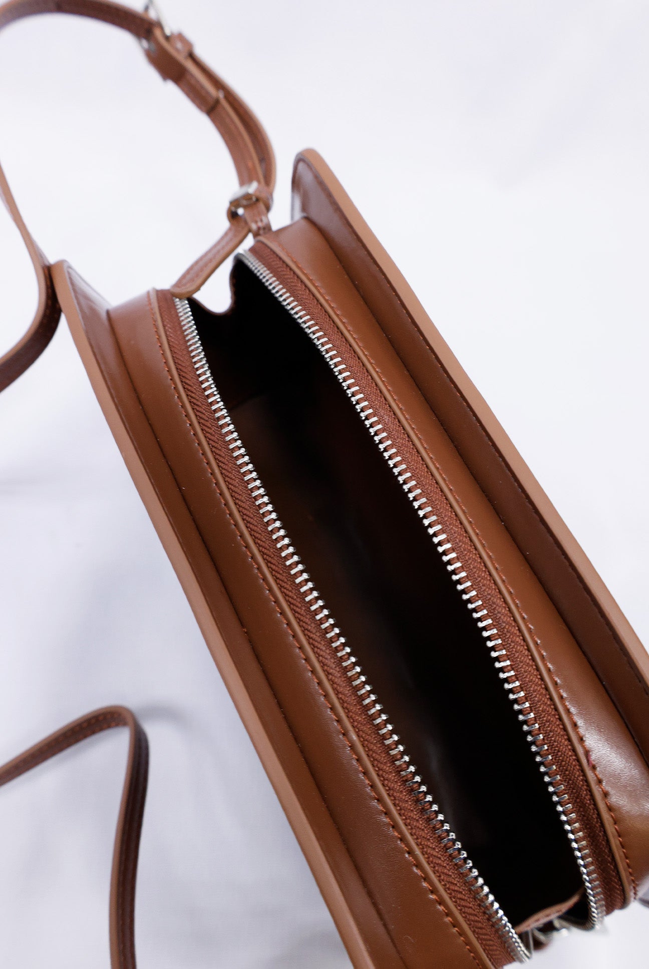 Structured Leather Shoulder Bag