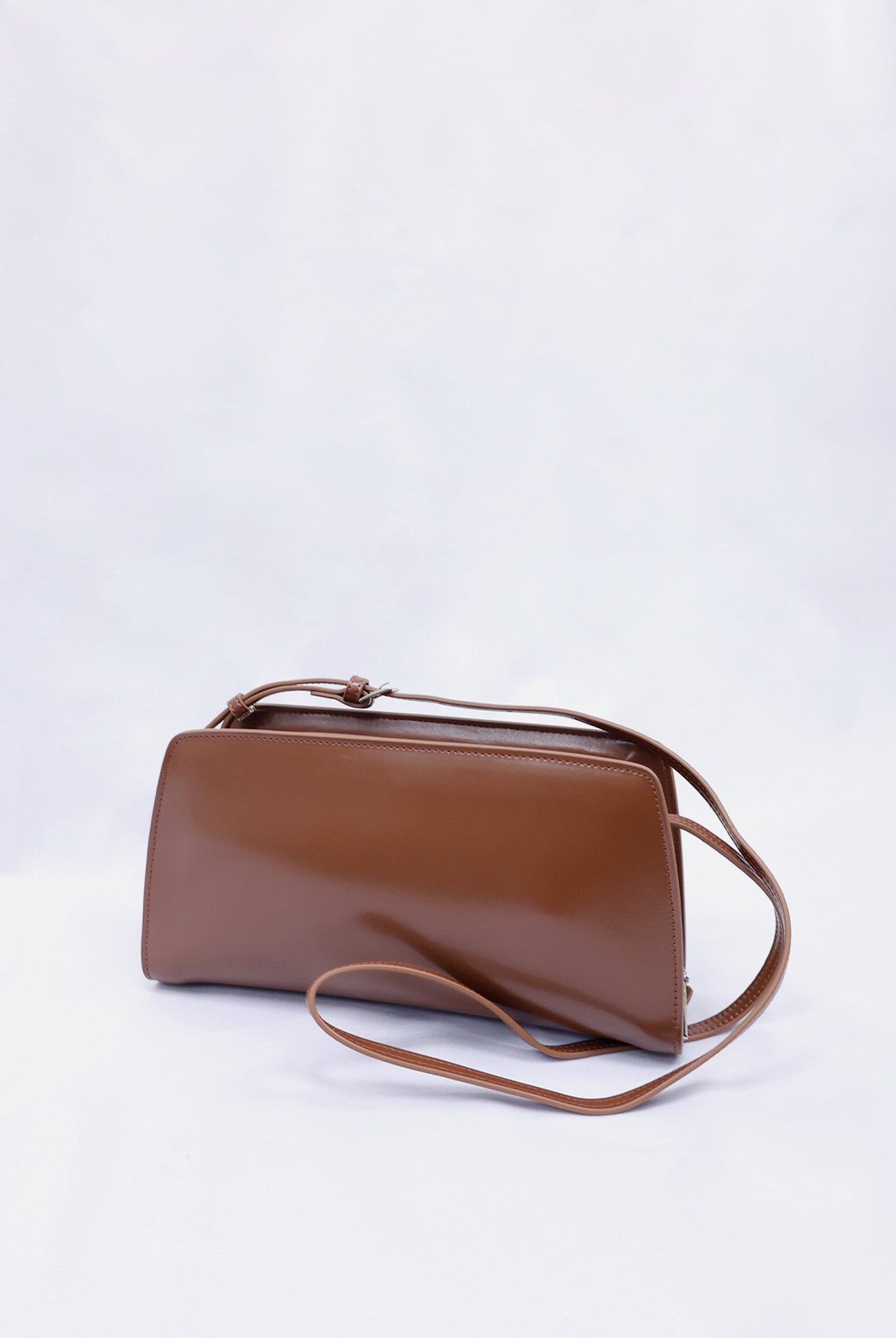 Structured Leather Shoulder Bag