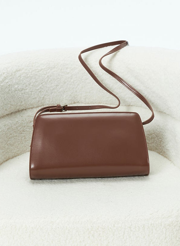Structured Leather Shoulder Bag