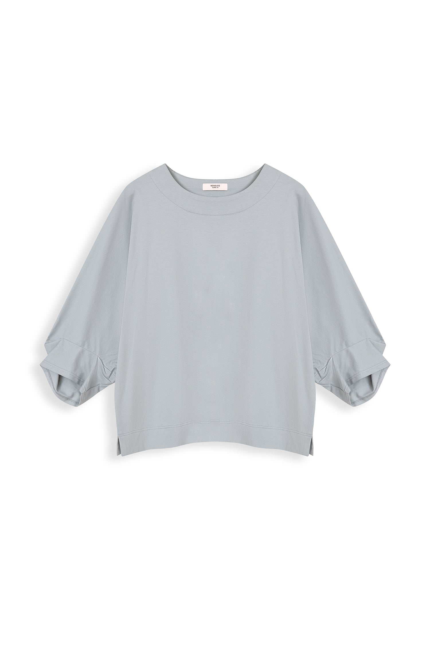 Pleated-Cuff Jersey Top