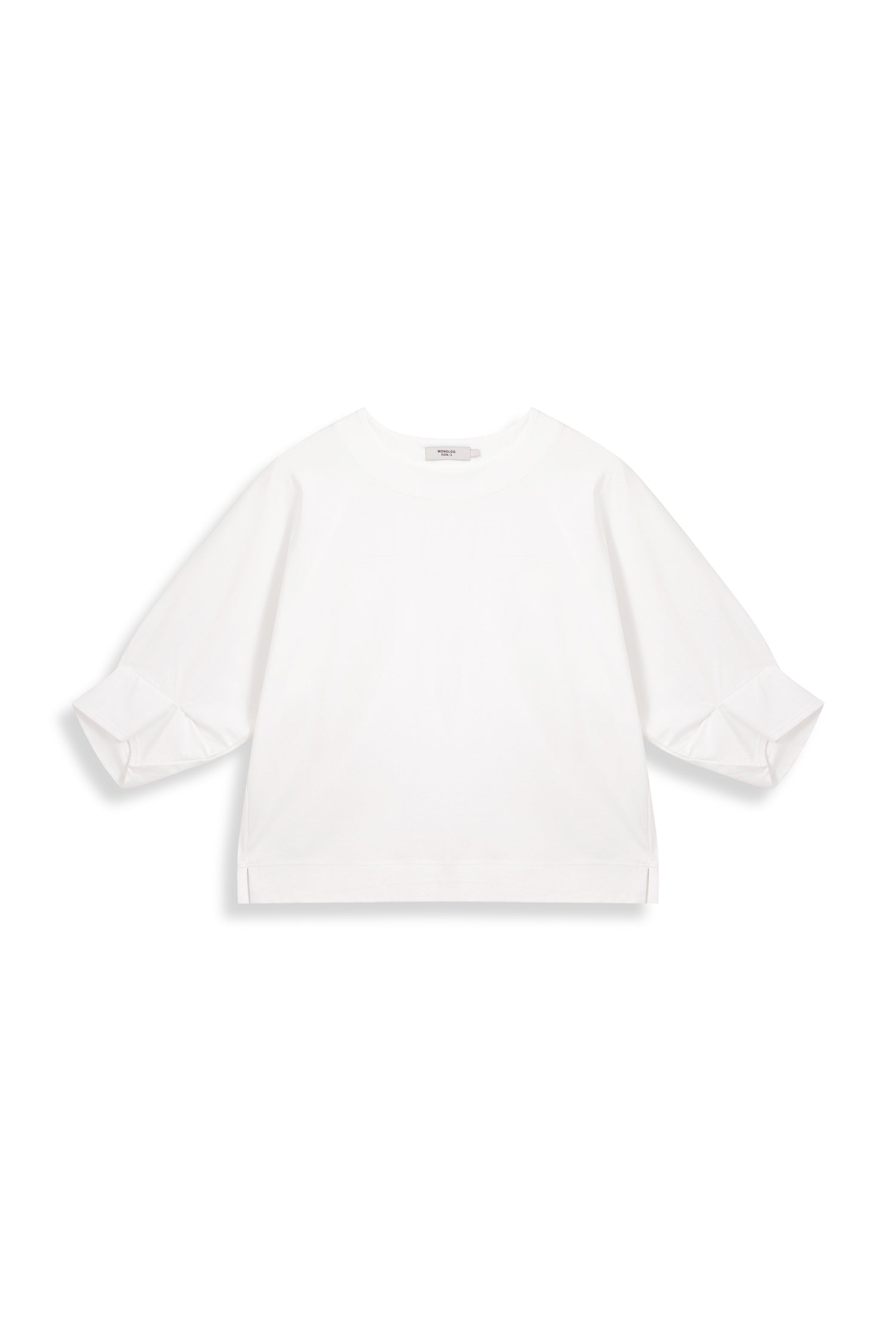 Pleated-Cuff Jersey Top