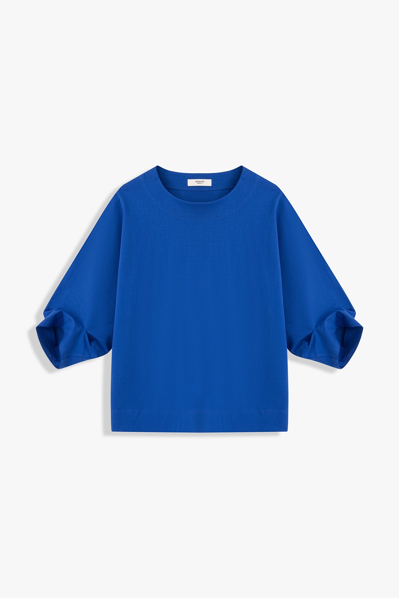 Pleated-Cuff Jersey Top