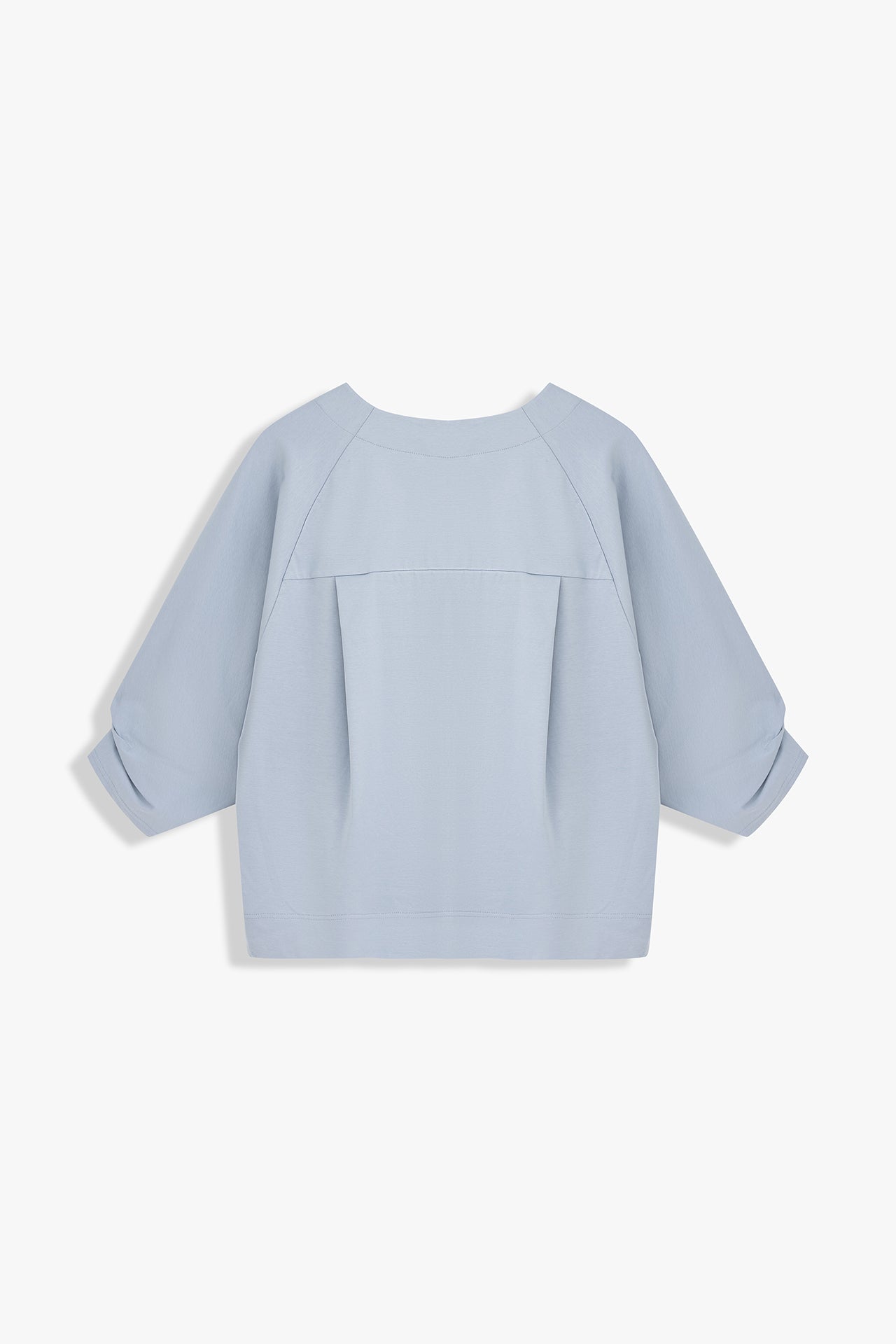 Pleated-Cuff Jersey Top