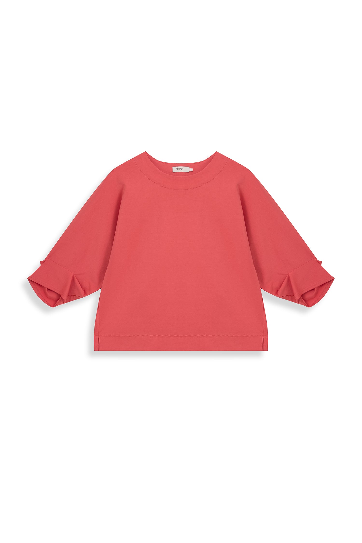 Pleated-Cuff Jersey Top