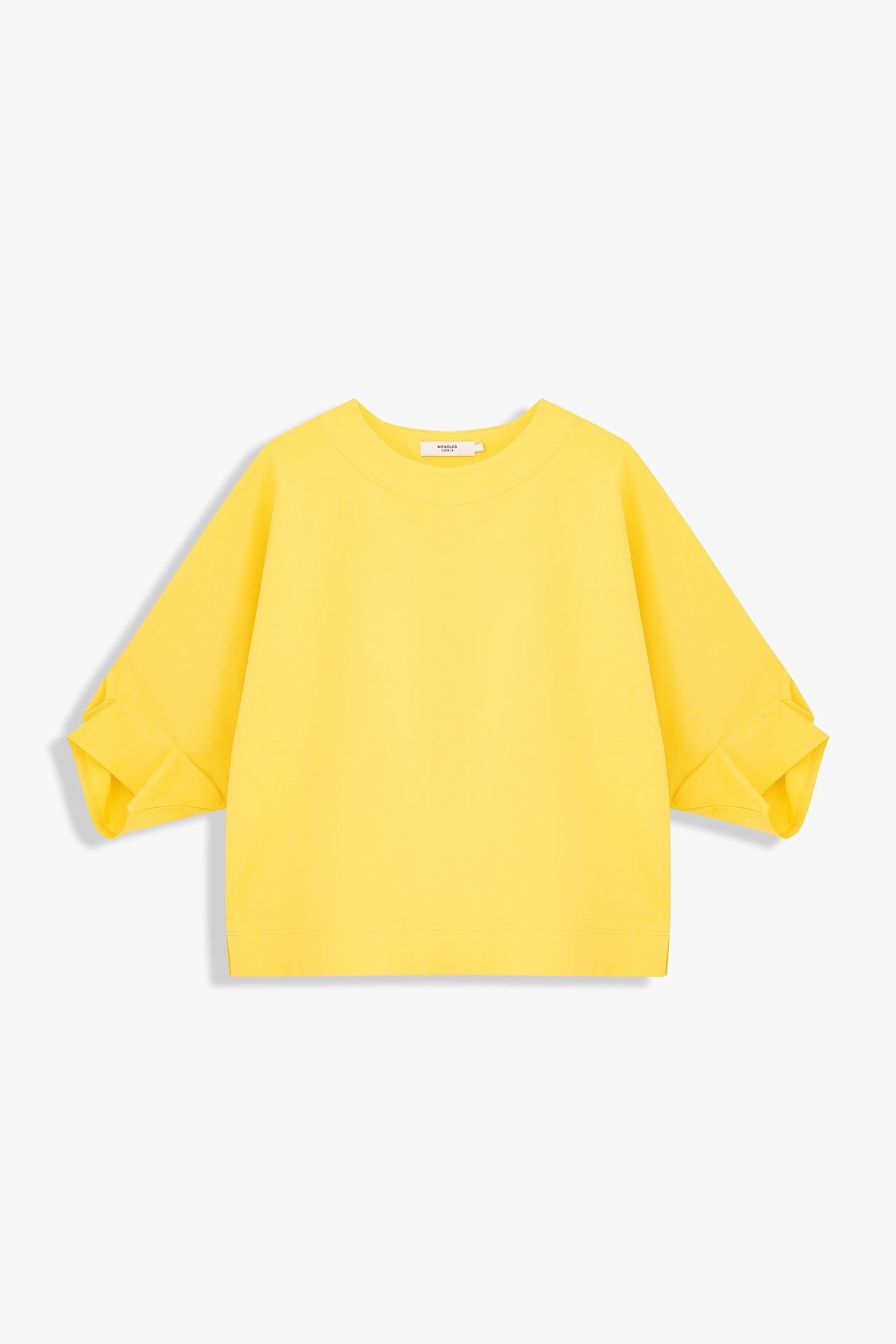 Pleated-Cuff Jersey Top