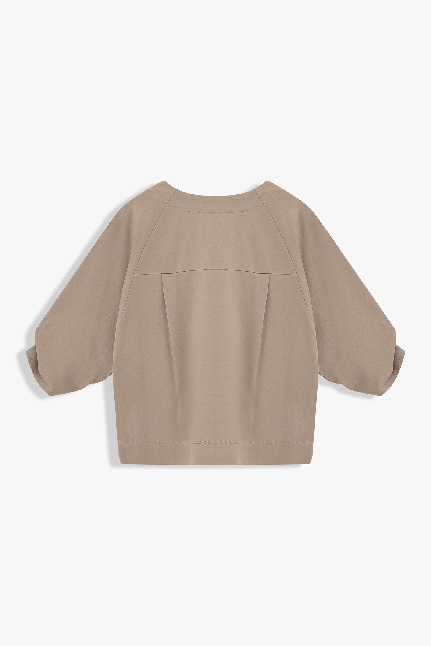 Pleated-Cuff Jersey Top