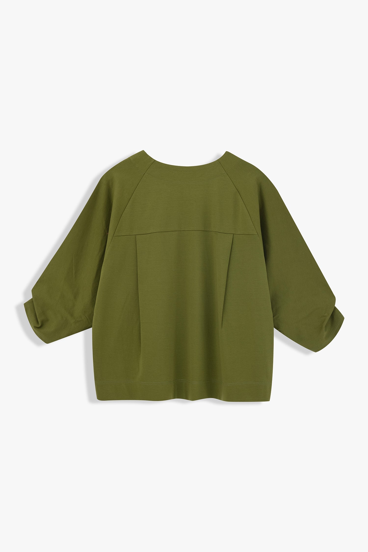 Pleated-Cuff Jersey Top