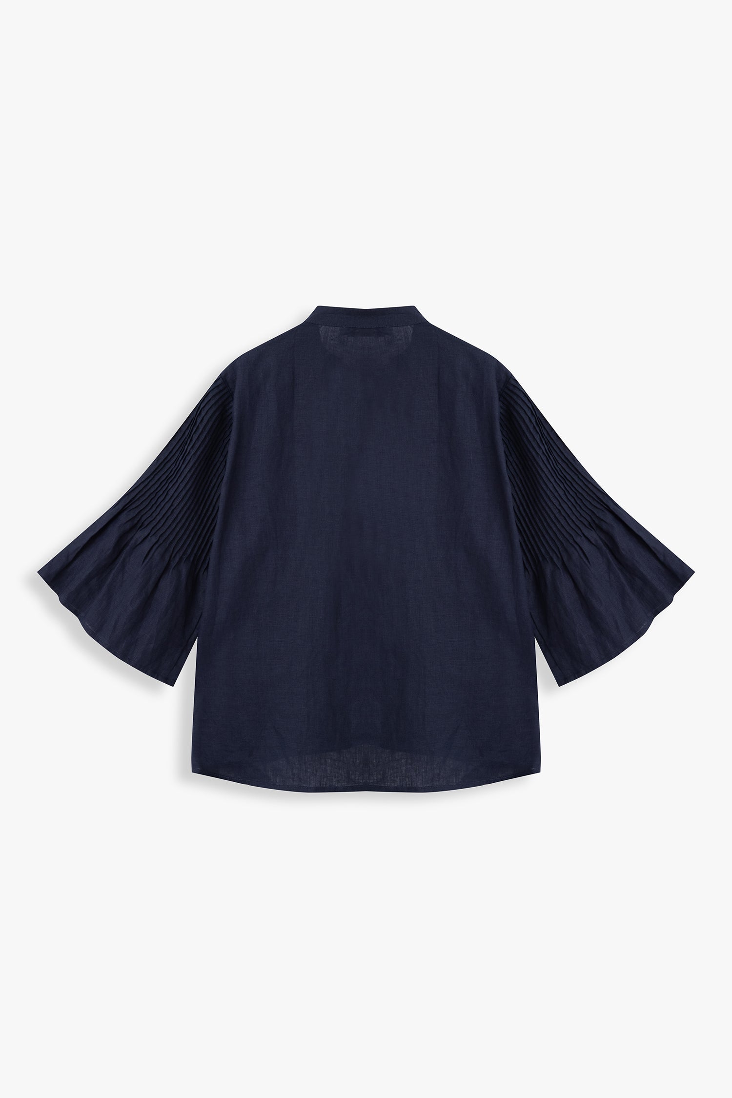 Jane Open Front Pintuck Sleeve Blouse