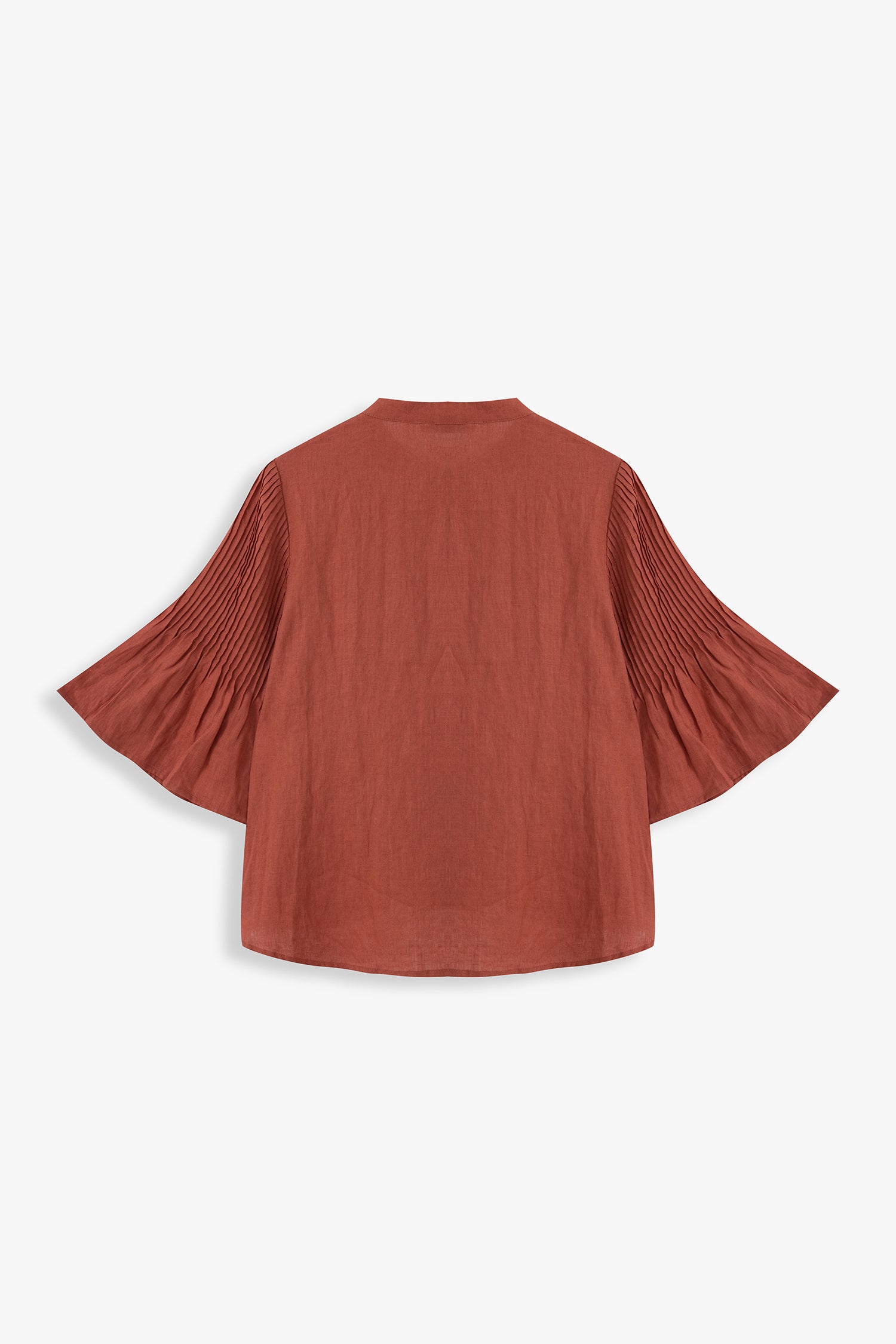 Jane Open Front Pintuck Sleeve Blouse