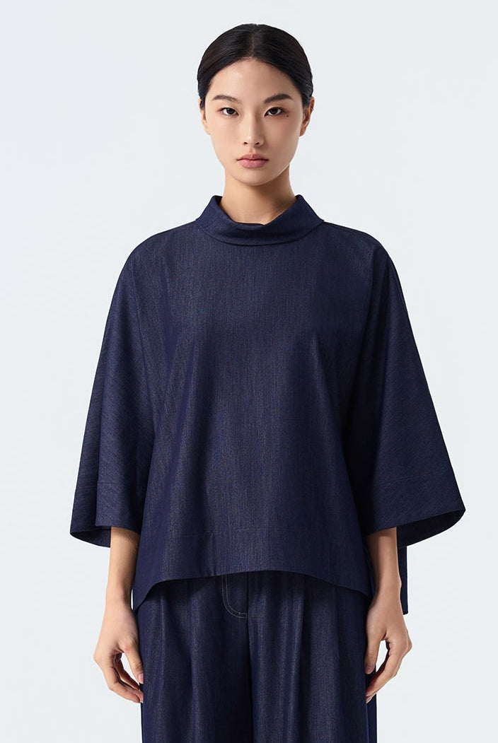 Callie Mock-Neck Dolman Top