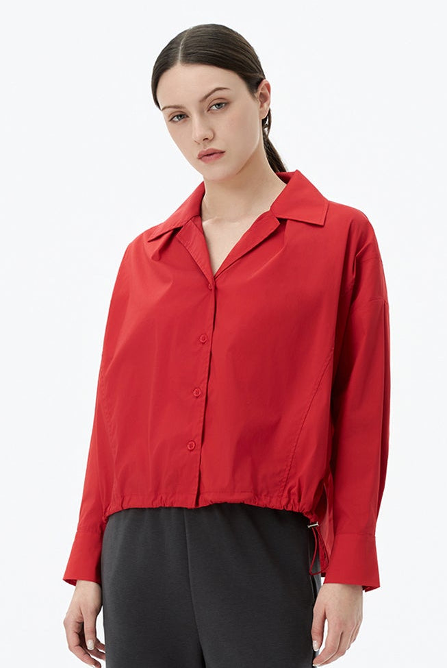 Open Collar Shirt Jacket