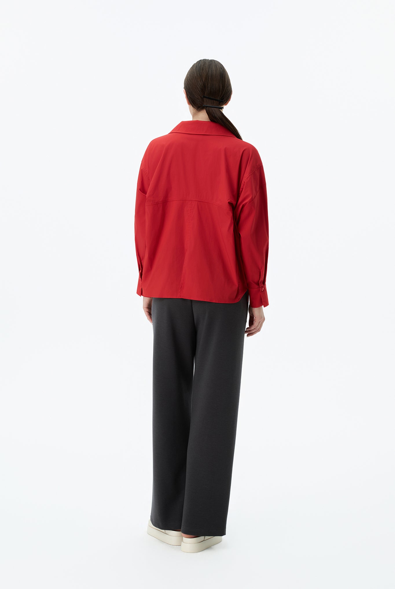 Open Collar Shirt Jacket