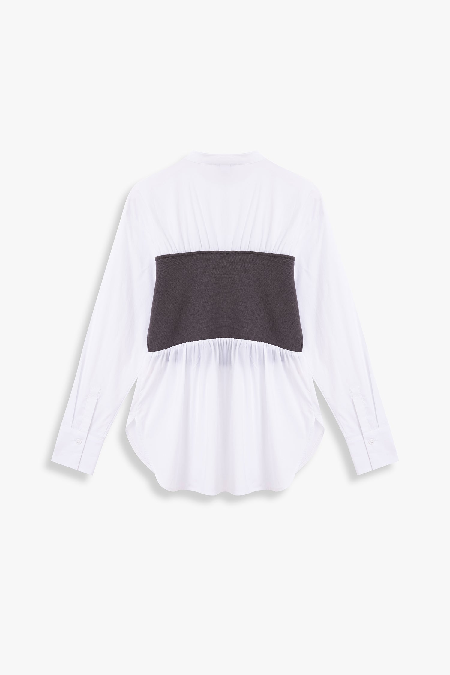 Knit-Panel Shirt