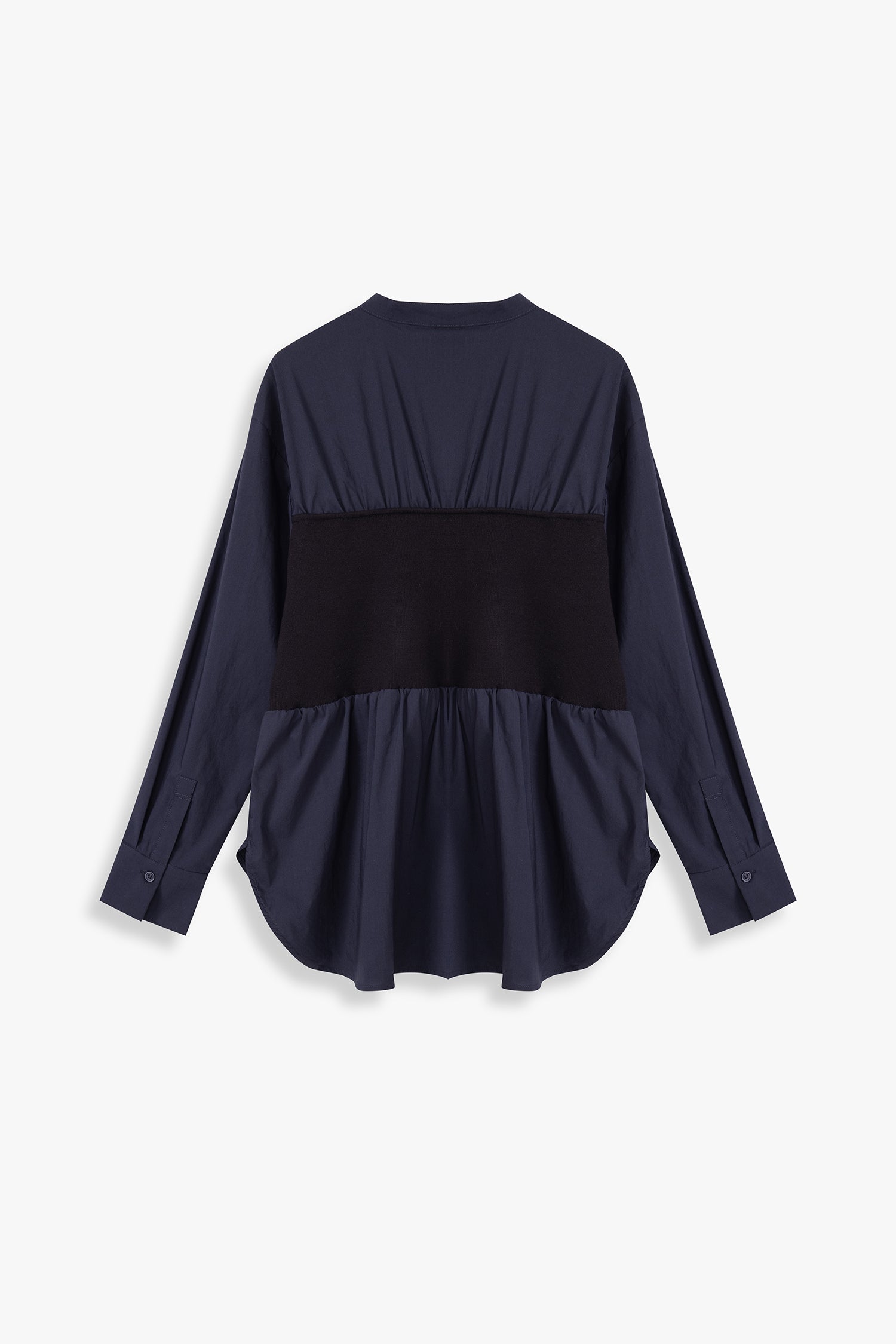 Knit-Panel Shirt