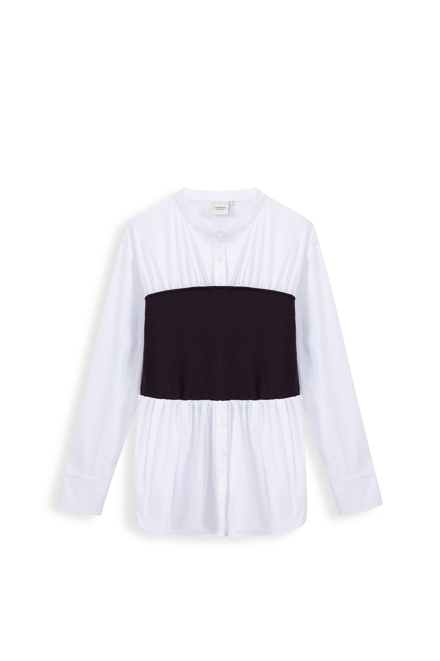 Knit-Panel Shirt