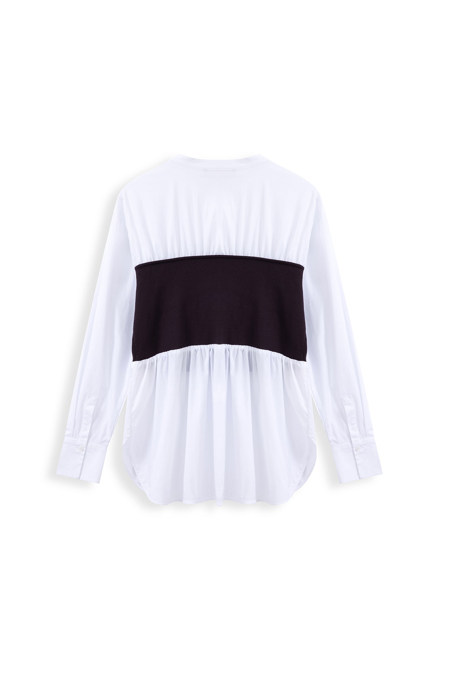 Knit-Panel Shirt
