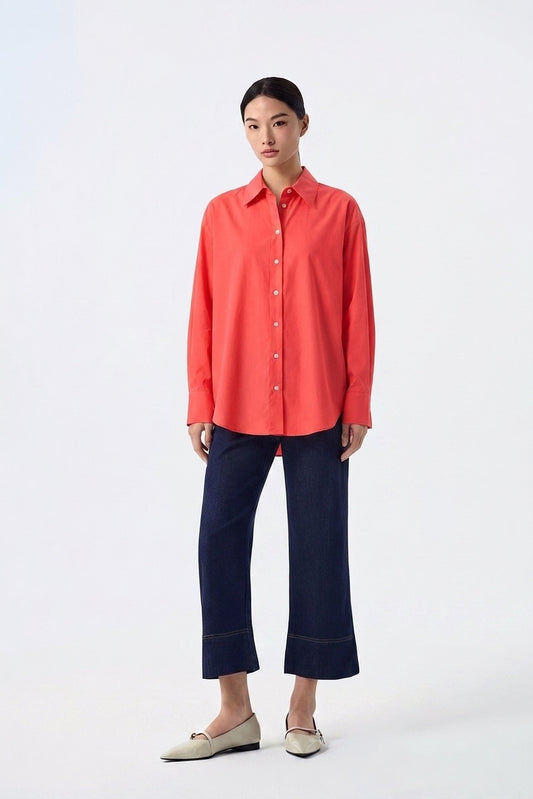 Boxy Long-Sleeve Shirt
