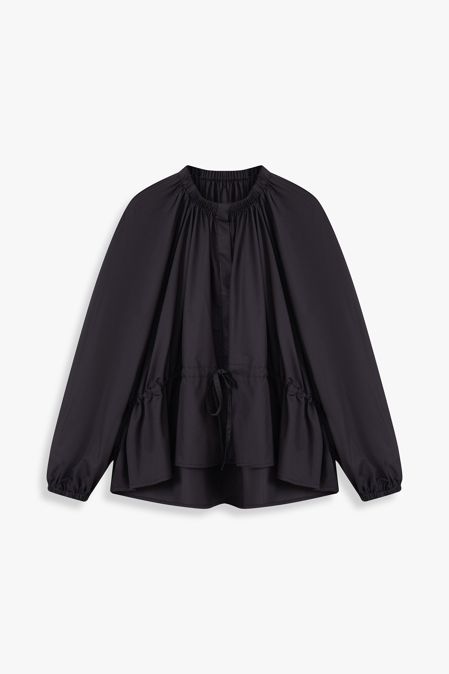 Rusched Neck Trapeze Top