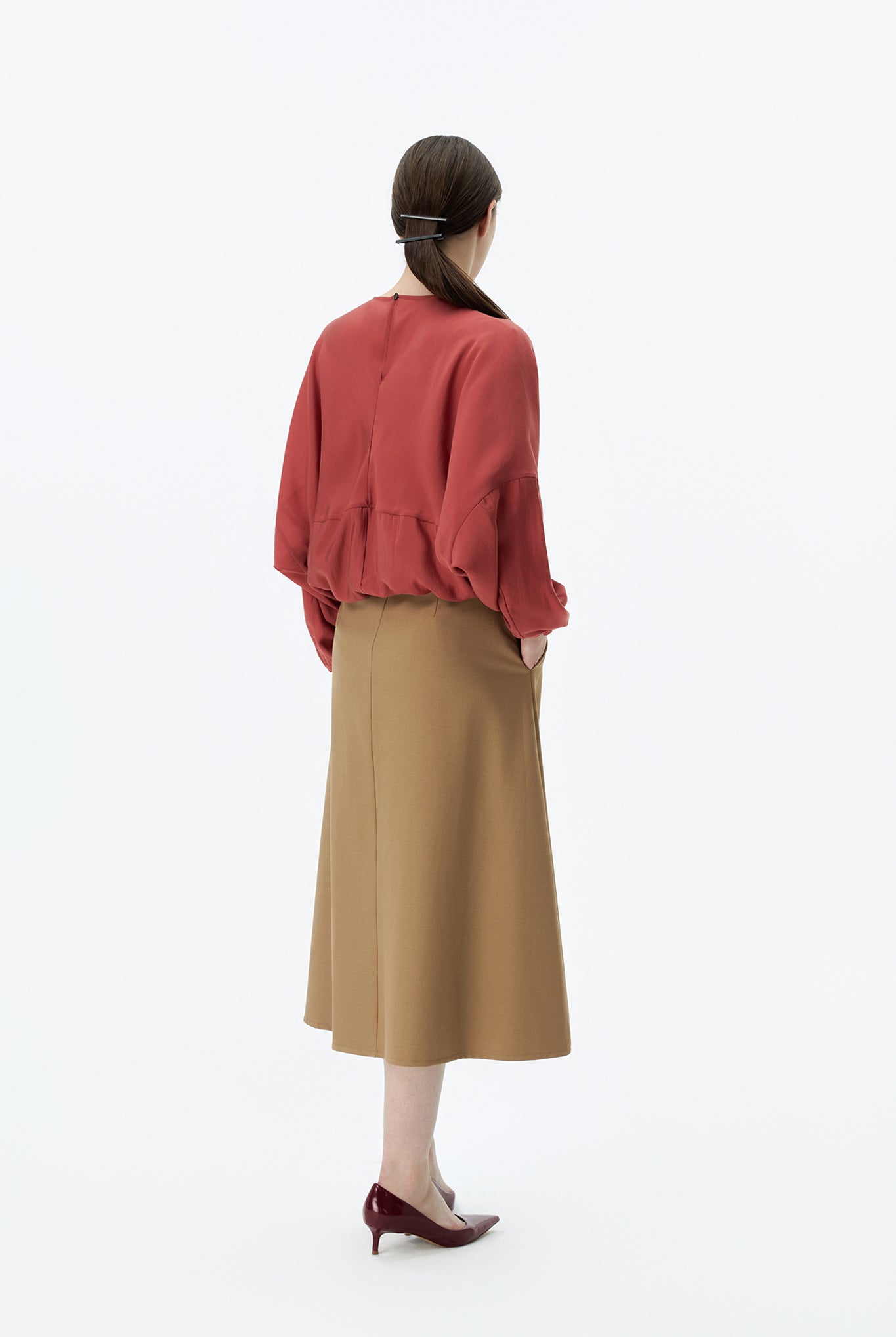 Batwing Sleeved Blouson Top