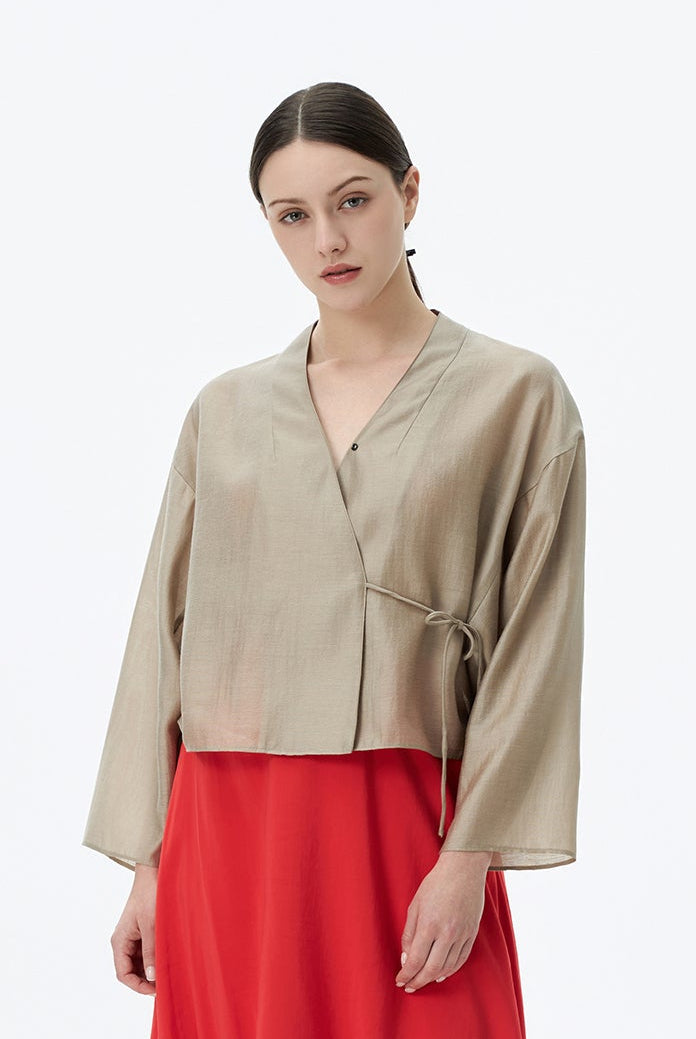 Kimono Wrap with Bat-winged Sleeves