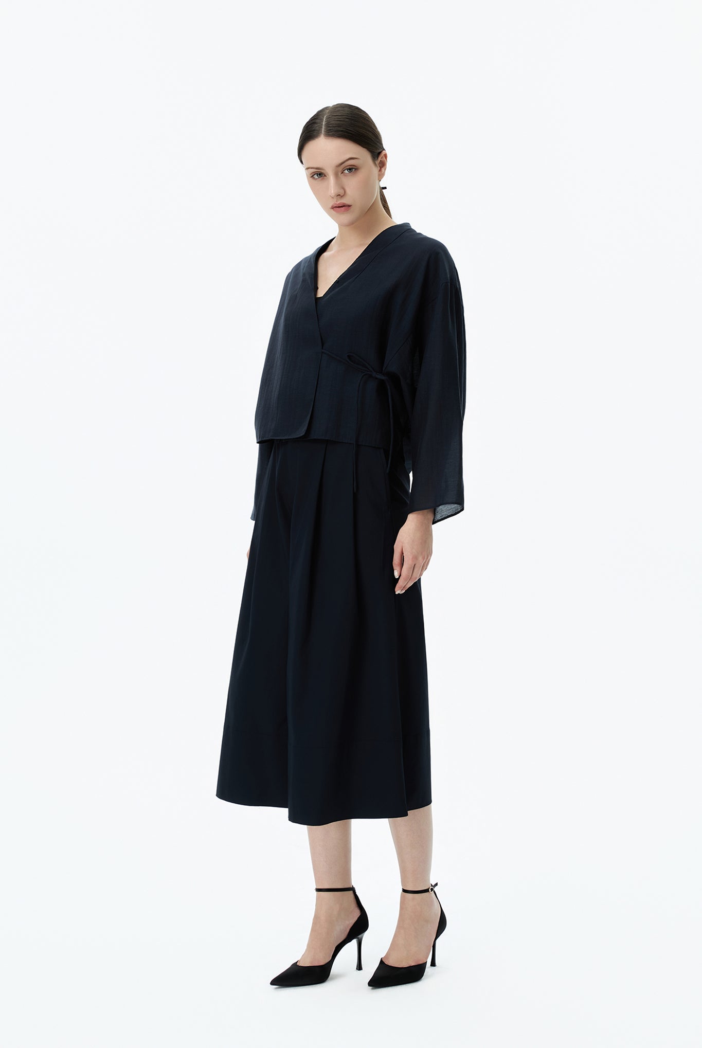 Kimono Wrap with Bat-winged Sleeves