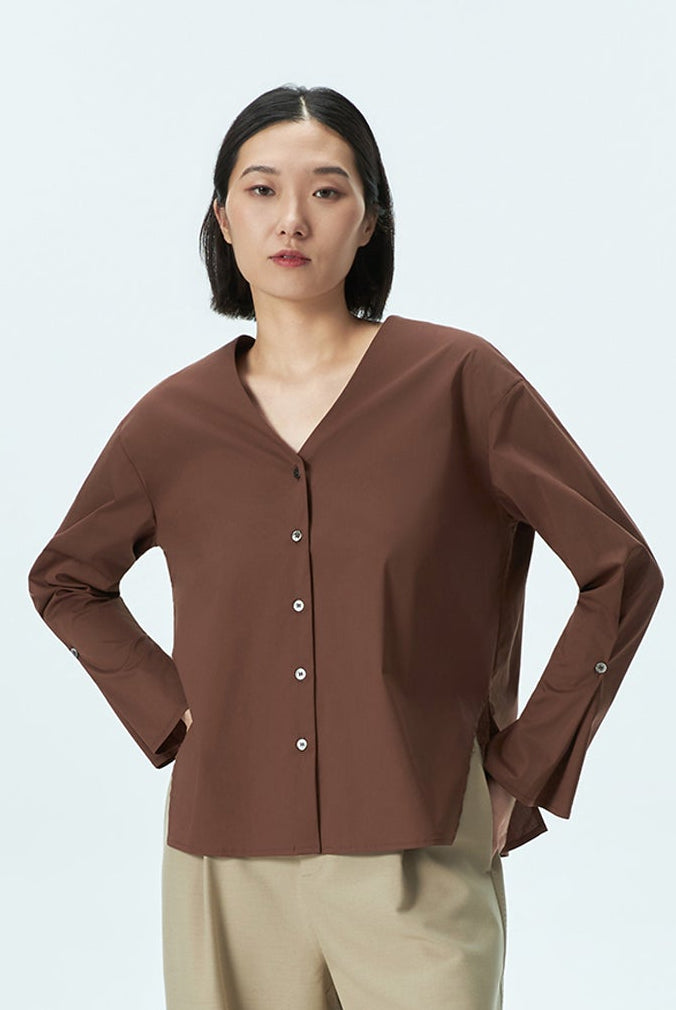 Open Front Long Sleeves Top