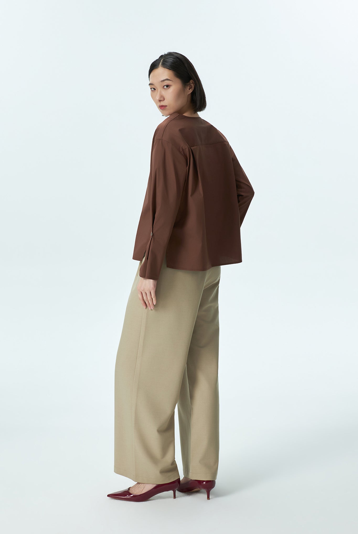Open Front Long Sleeves Top