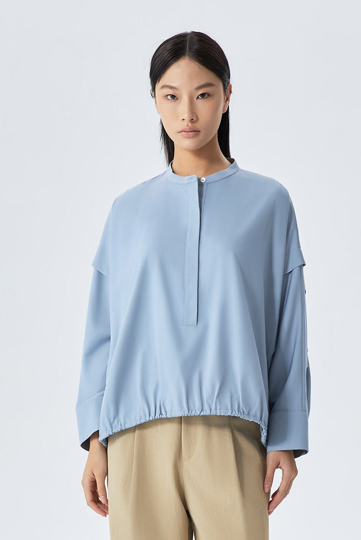 Relaxed-Fit Blouson Top