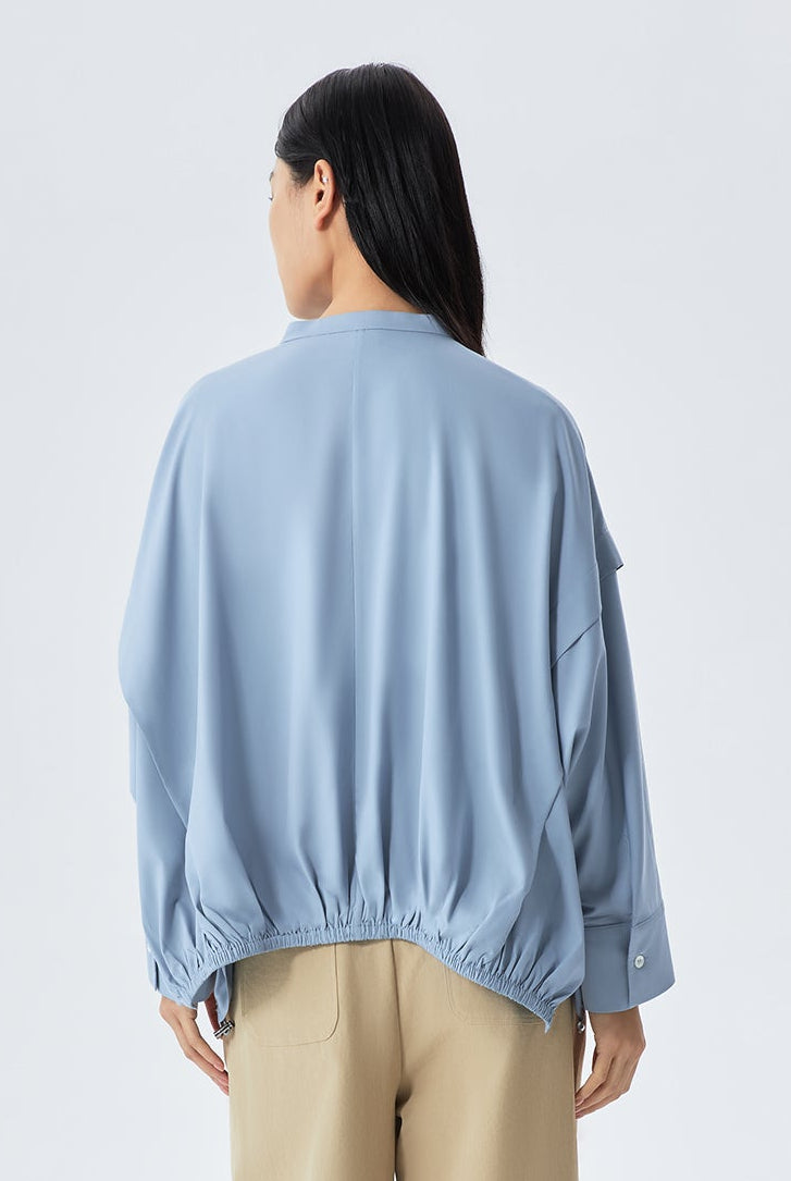 Relaxed-Fit Blouson Top