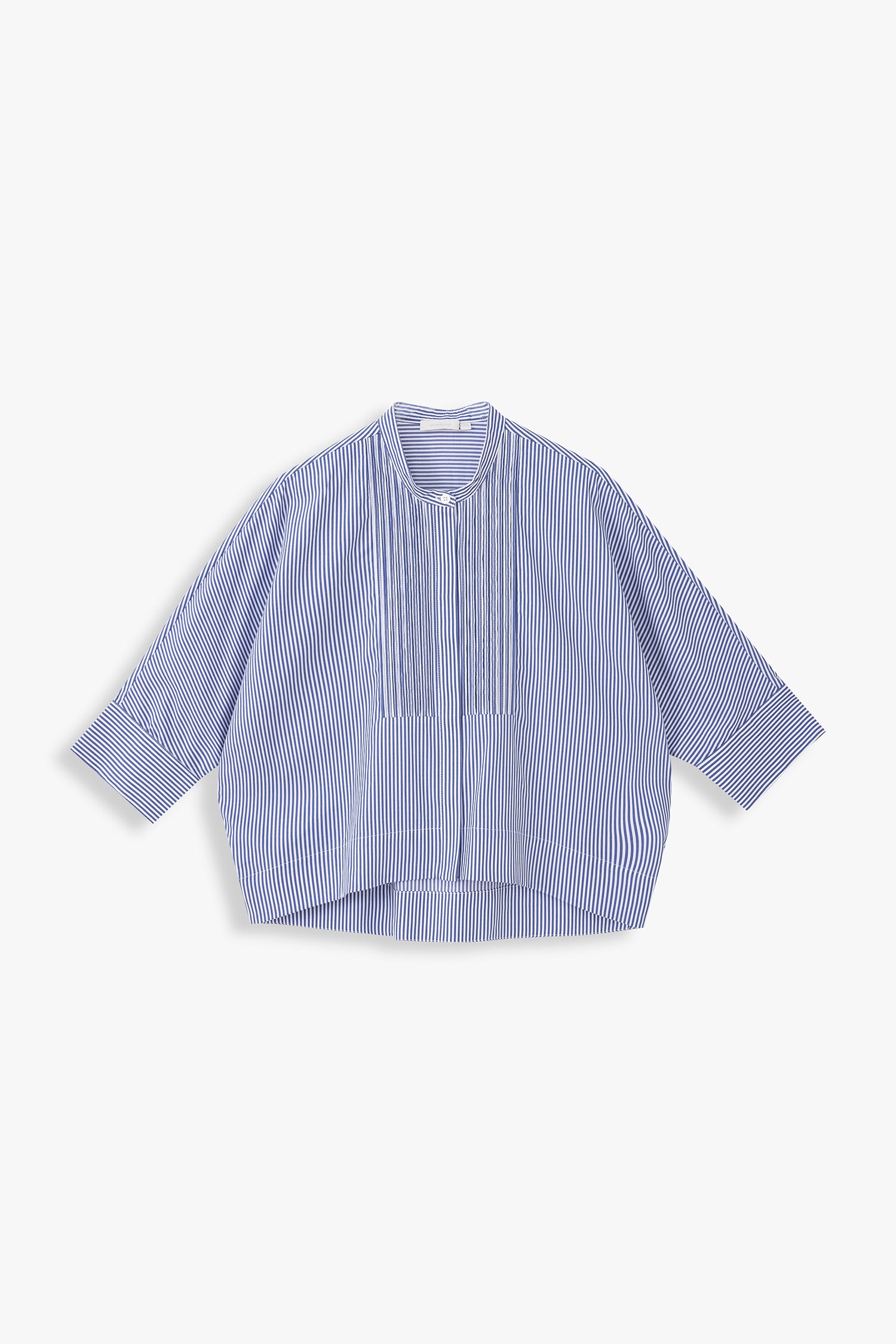Asa Collarless Pintuck Stripe Dolman