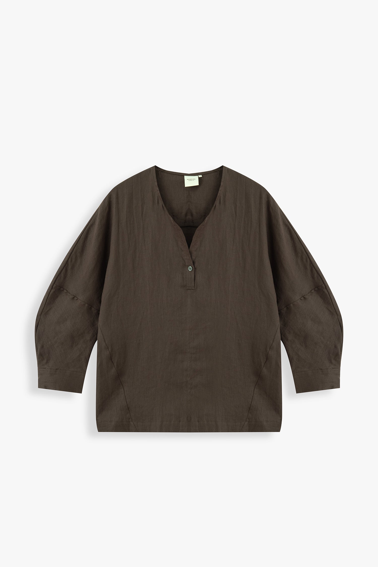 Ayla Linen V-Neck Pullover Shirt