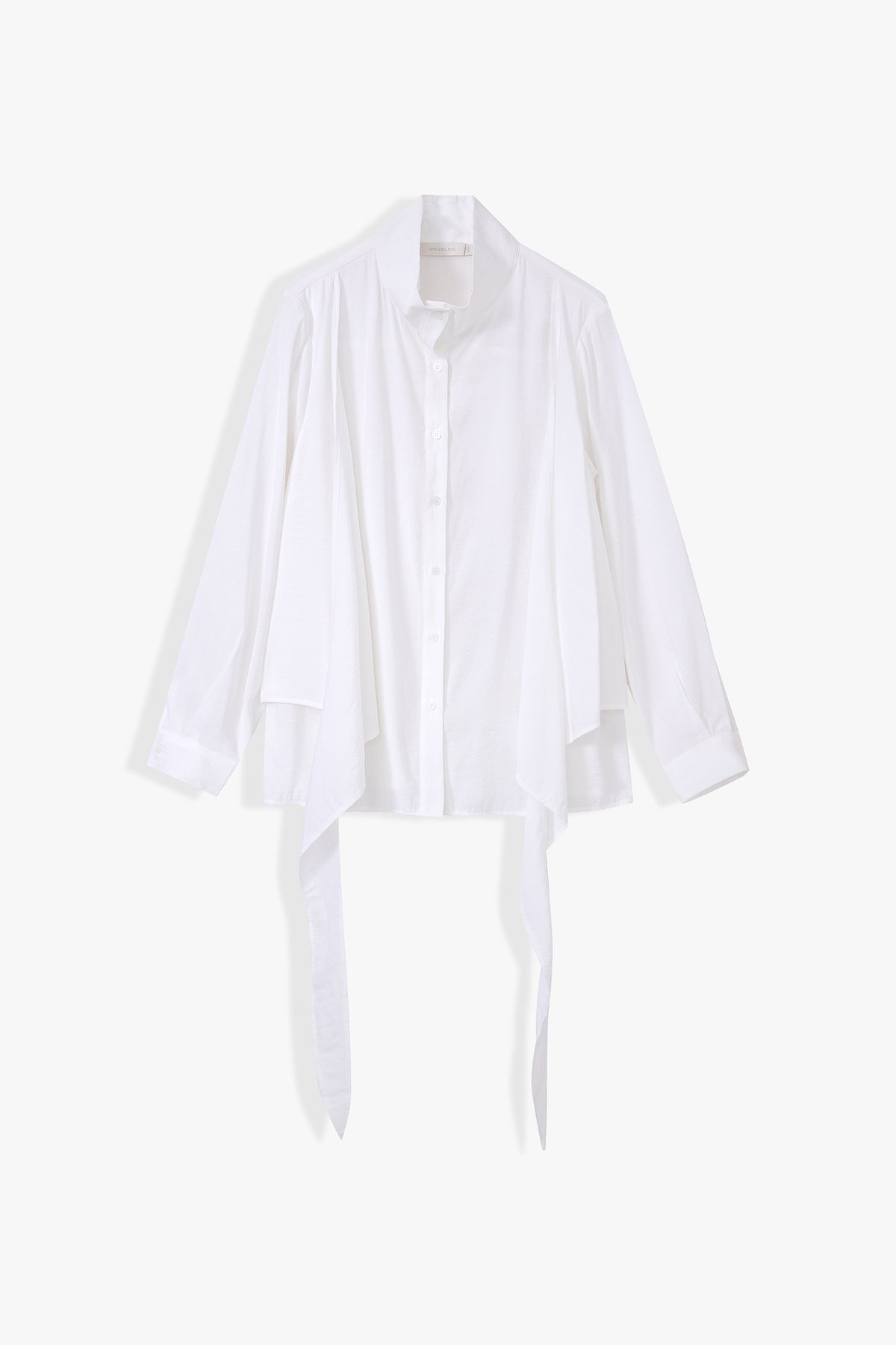 Myra Wrap Long-Sleeve Blouse