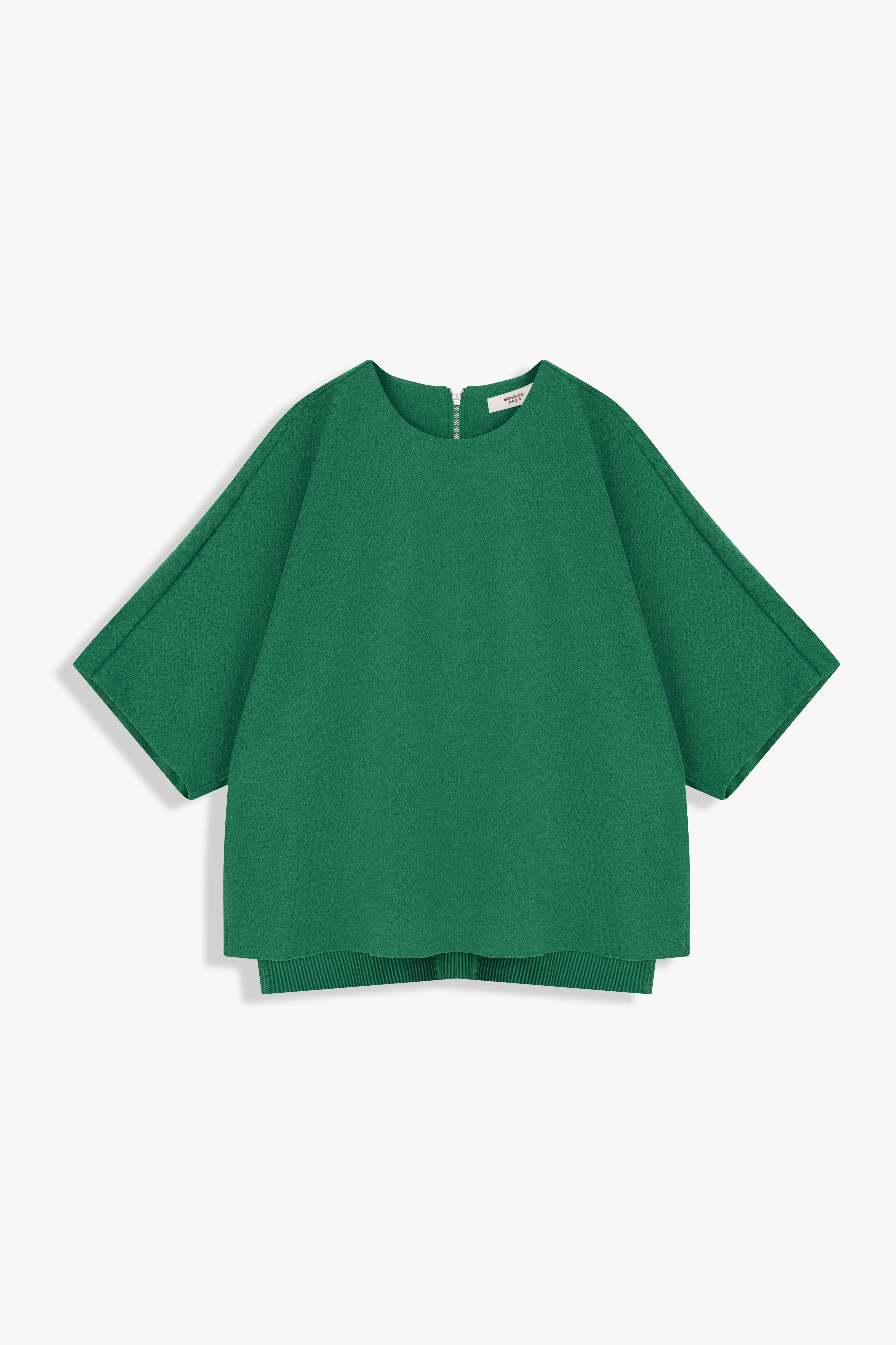 Back-Pleated Dolman Sleeve Top