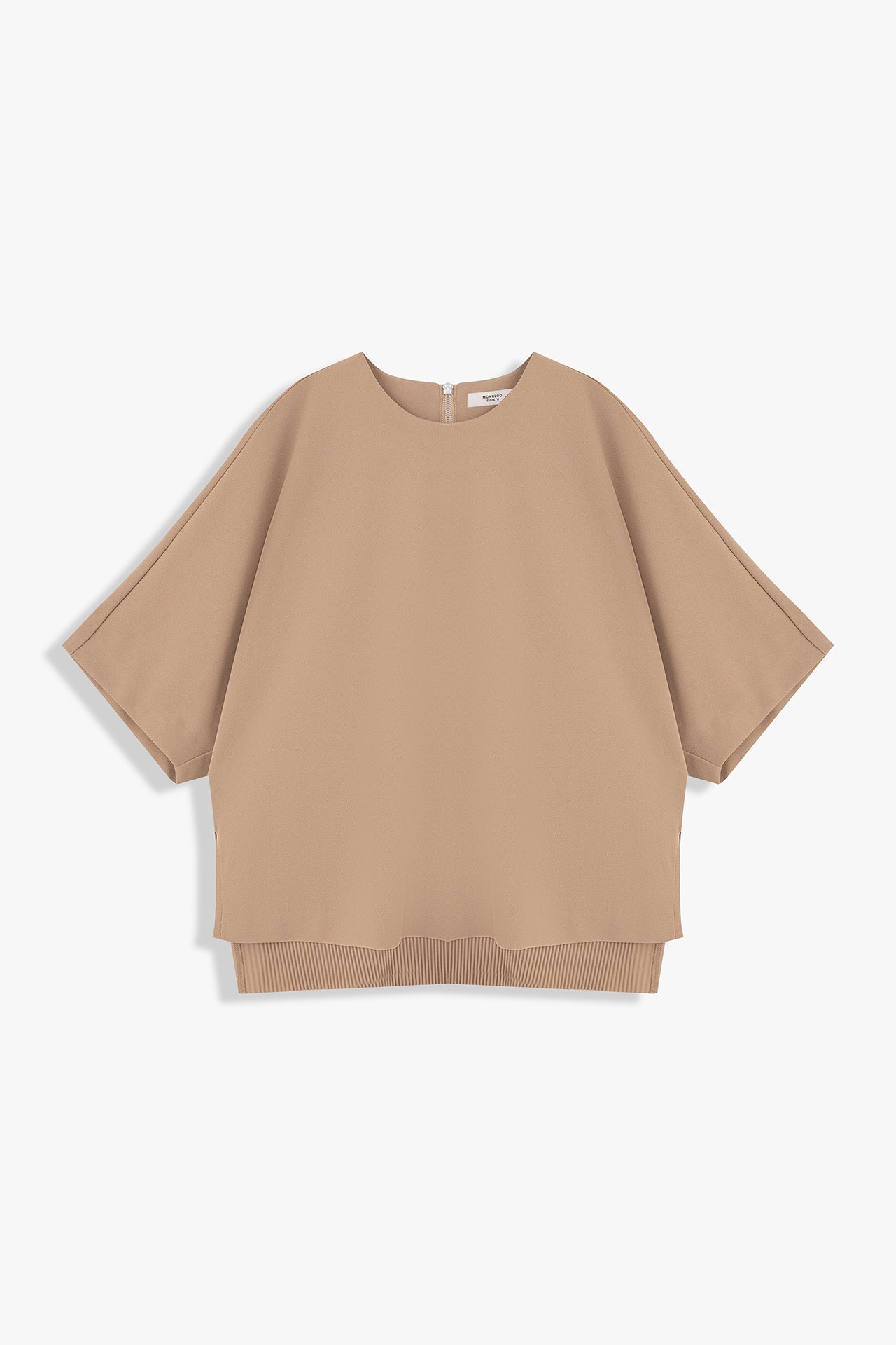 Back-Pleated Dolman Sleeve Top