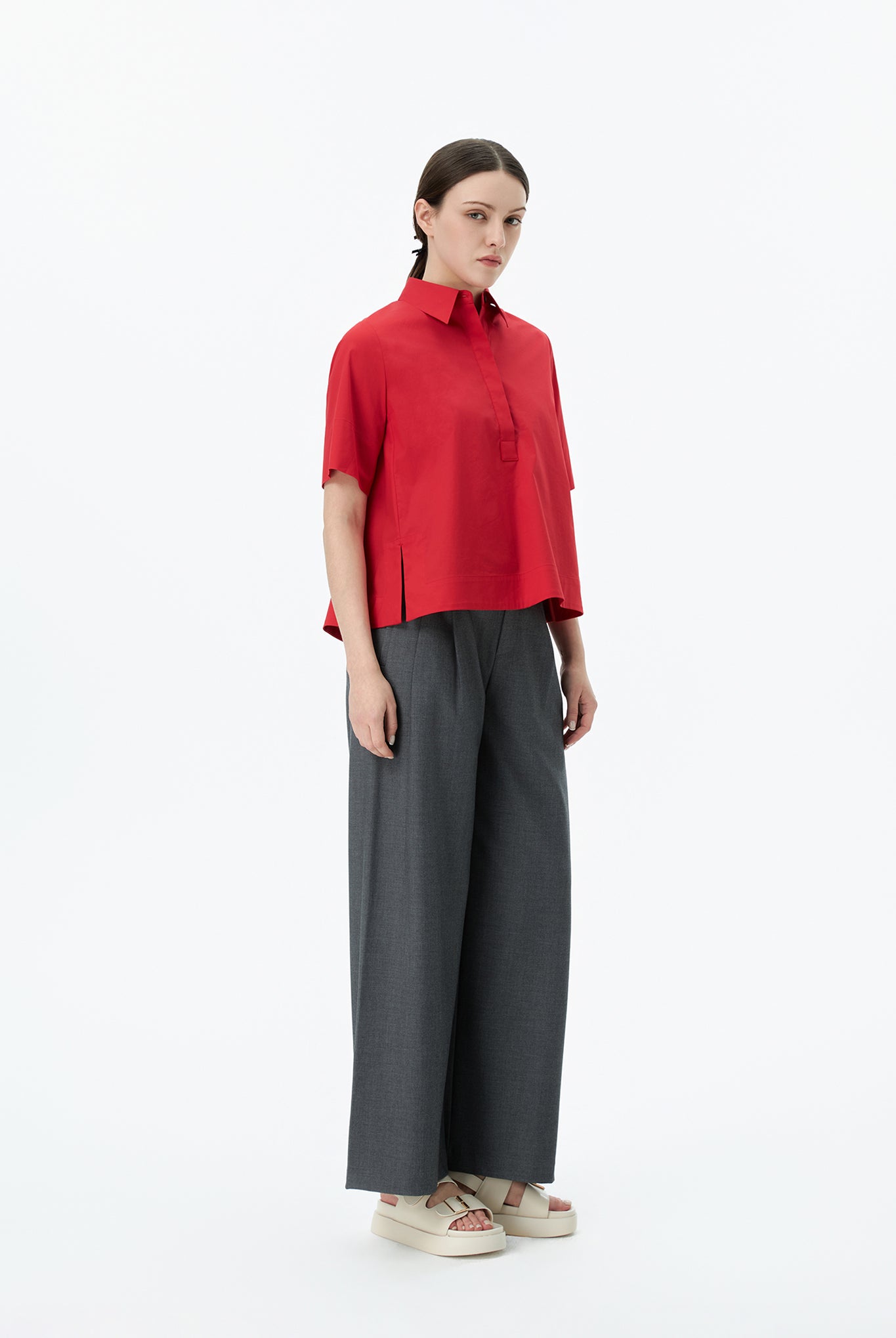 Half-Placket Popover Shirt