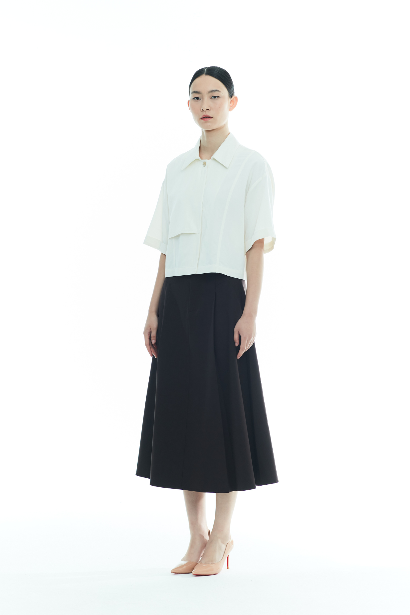 Cropped Trench Top