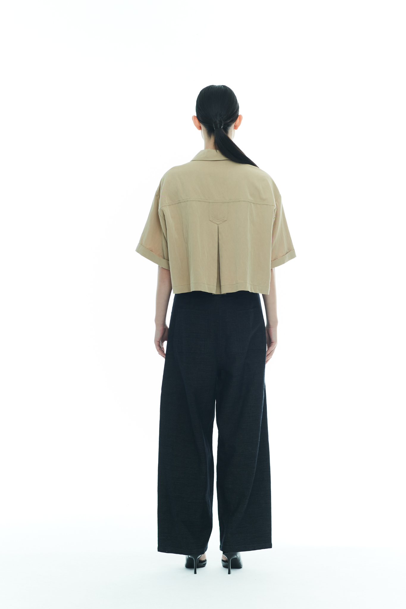 Cropped Trench Top