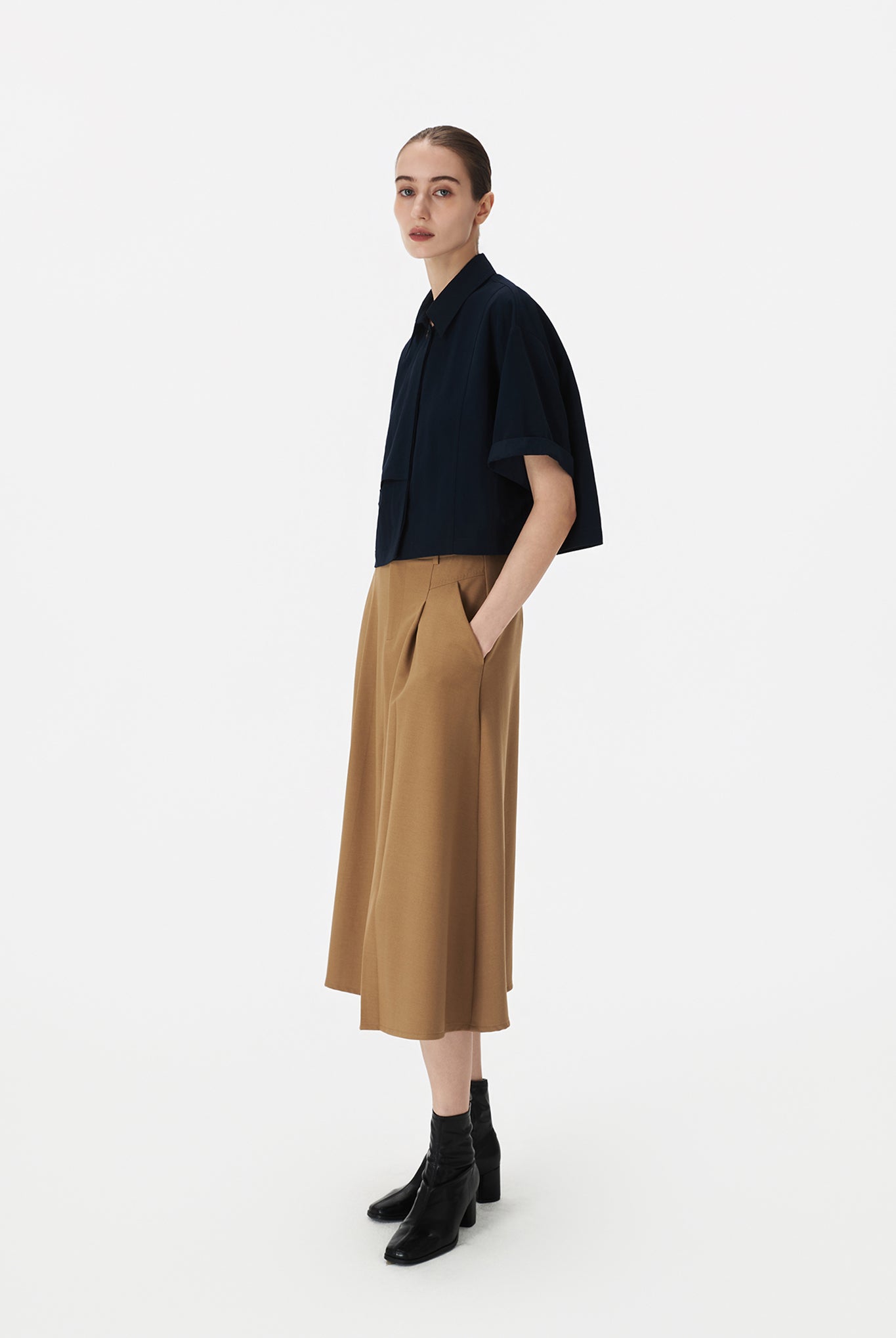 Cropped Trench Top