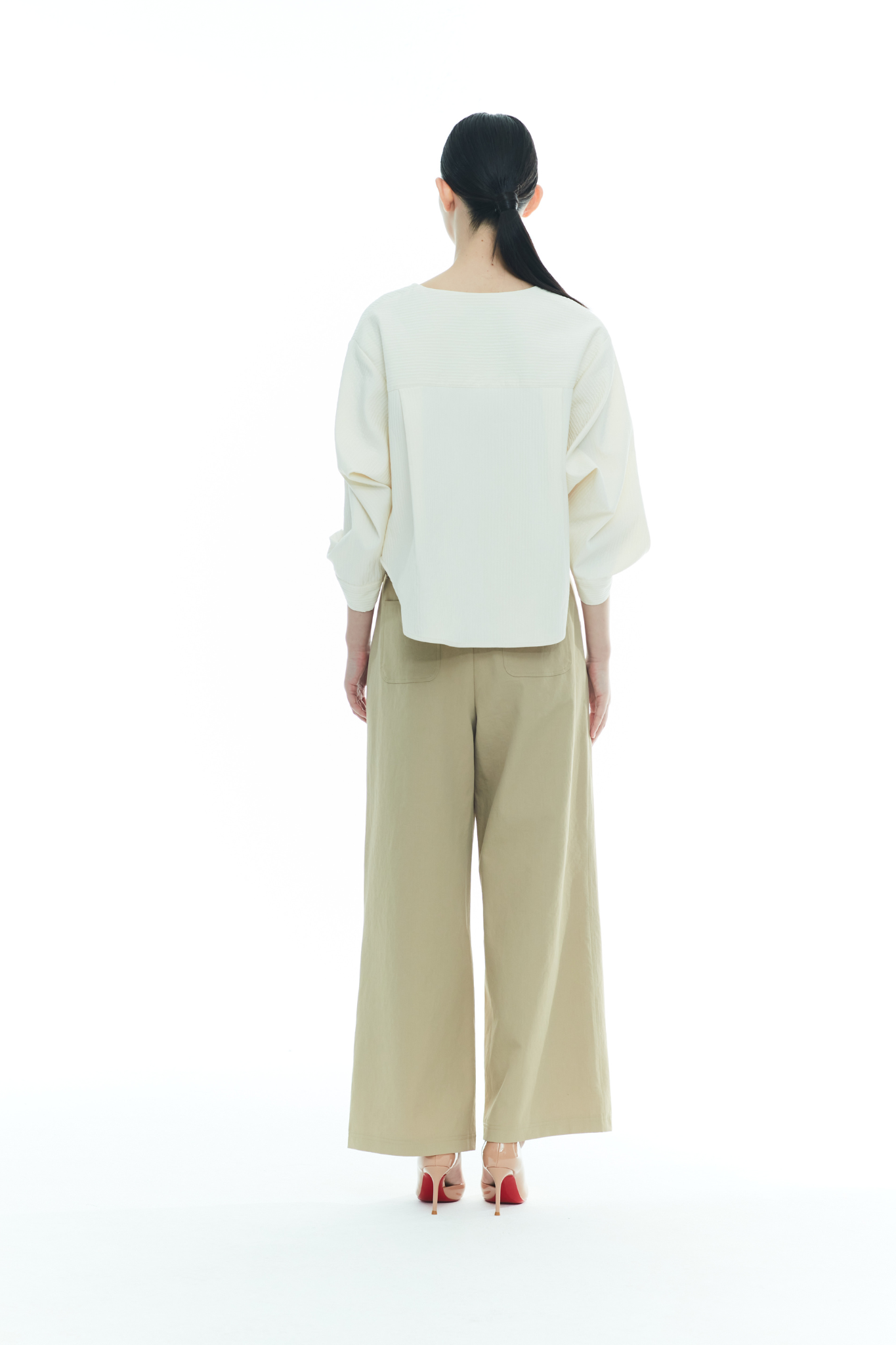 Textured Origami-Cuff Top