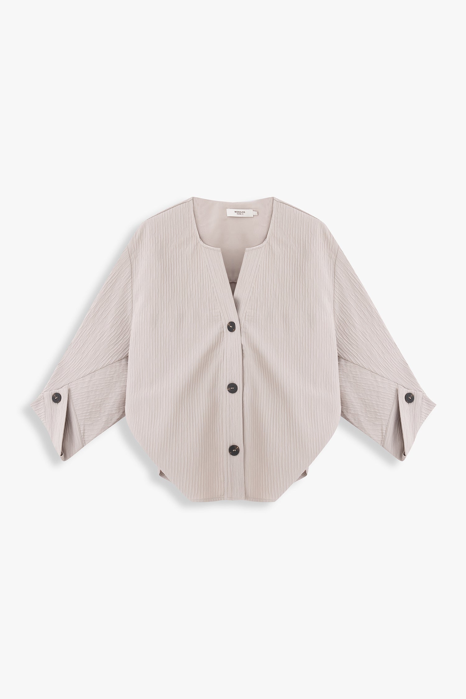 Textured Origami-Cuff Top