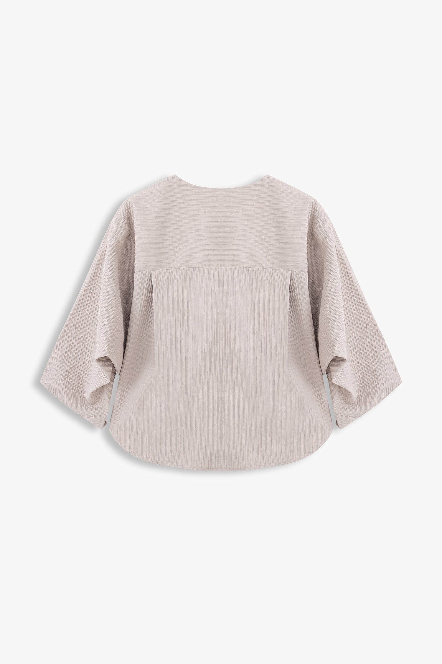 Textured Origami-Cuff Top