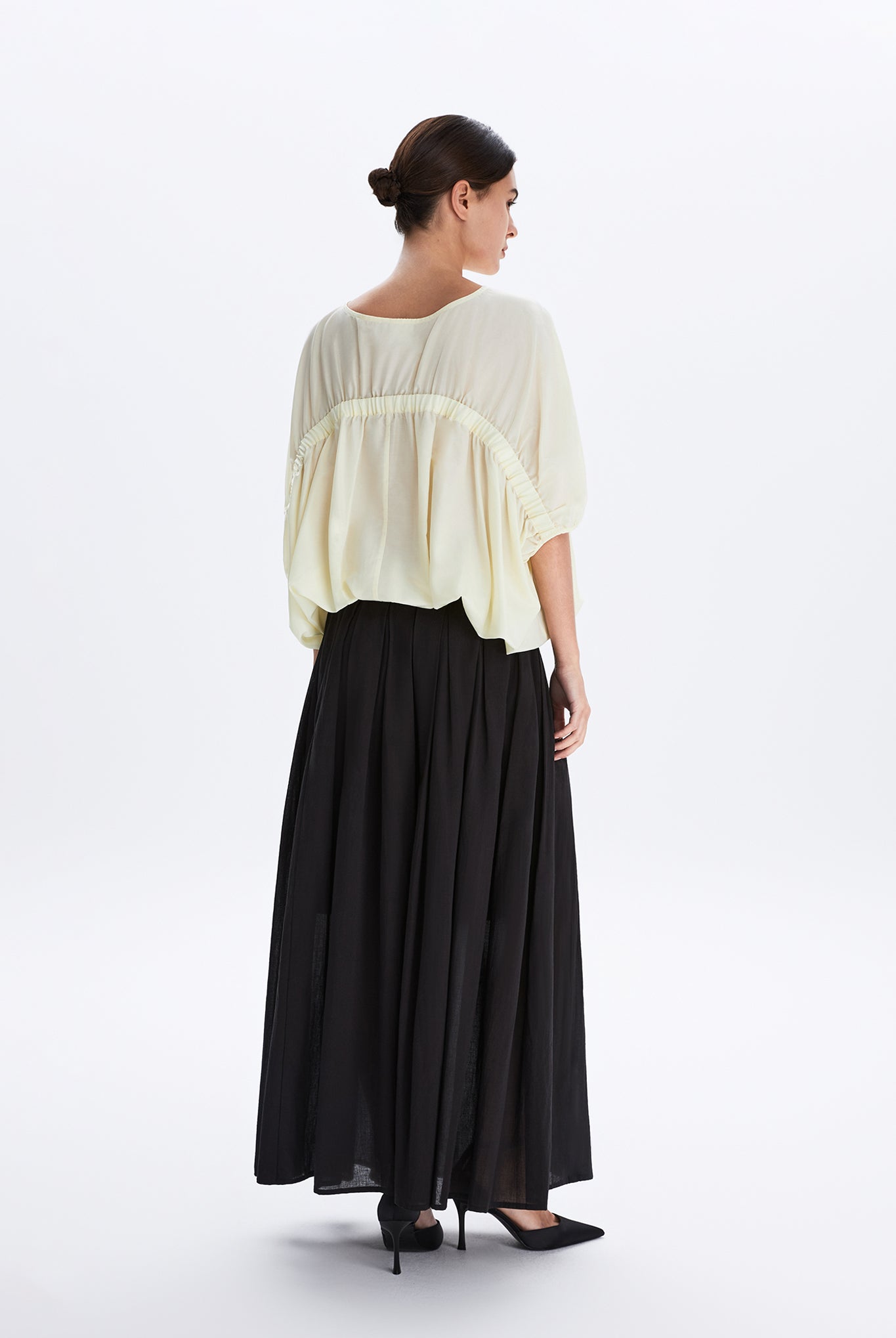 Cocoon top with elasticated hem