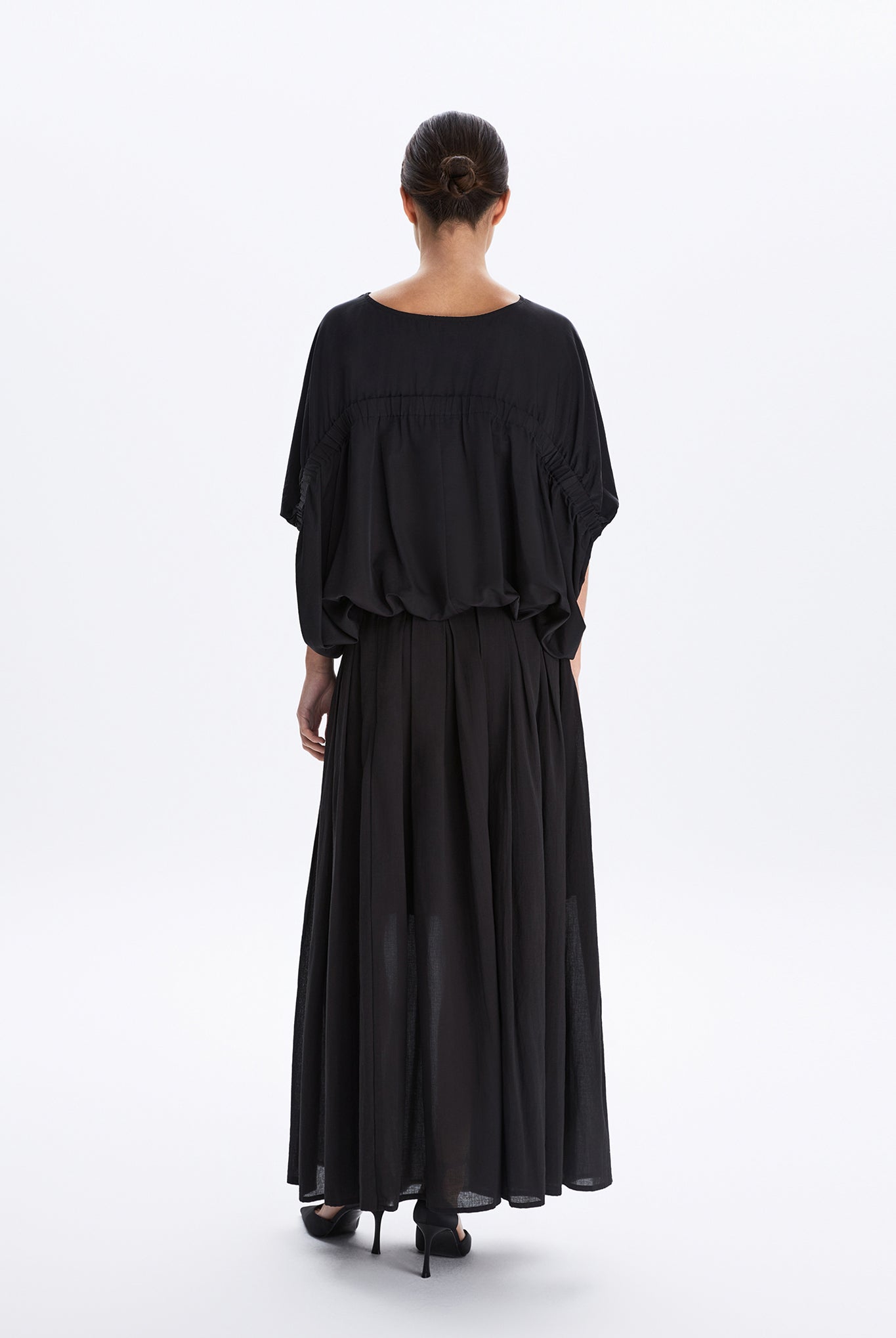 Cocoon top with elasticated hem