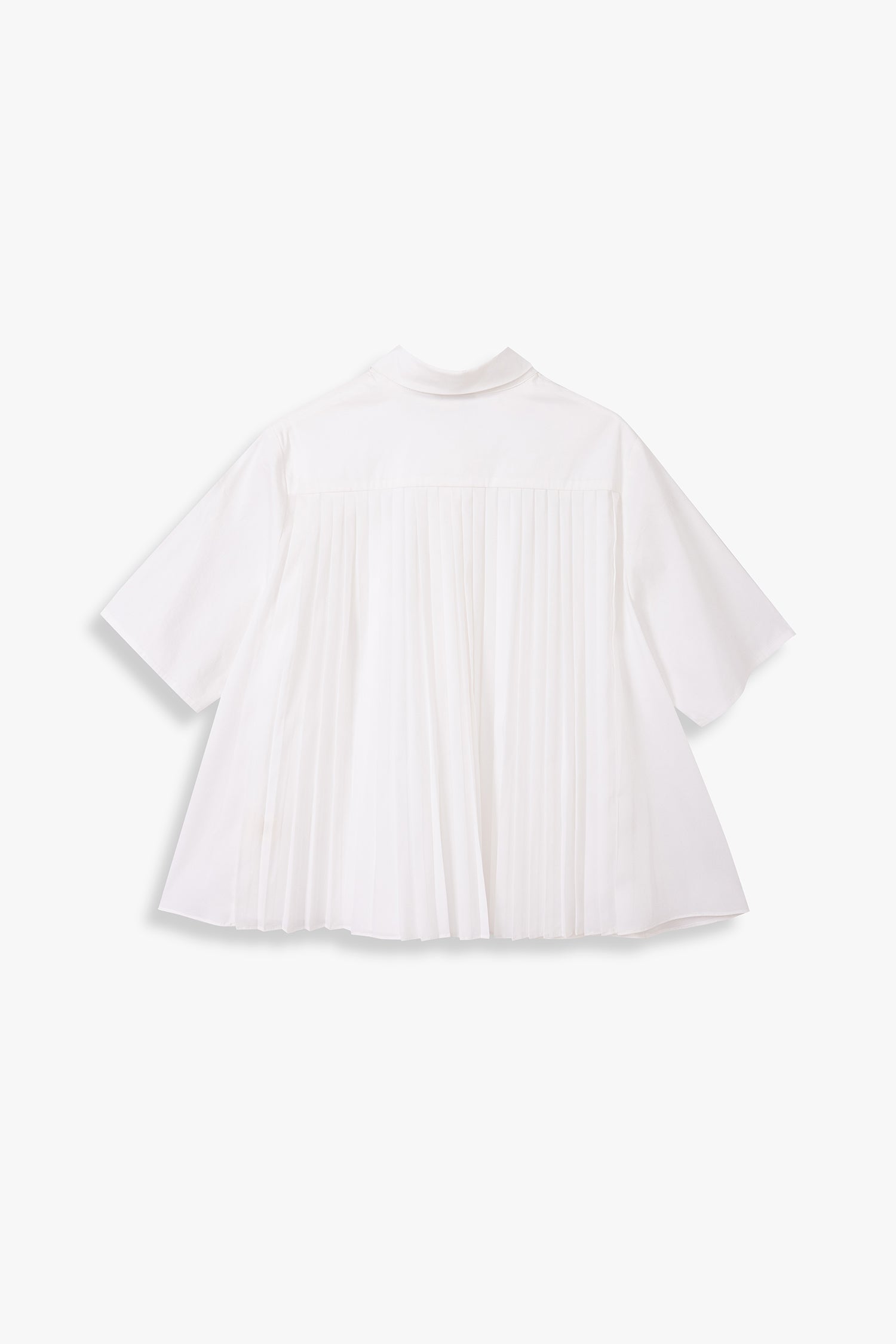 Boxy Shirt With Pleated Back Panel