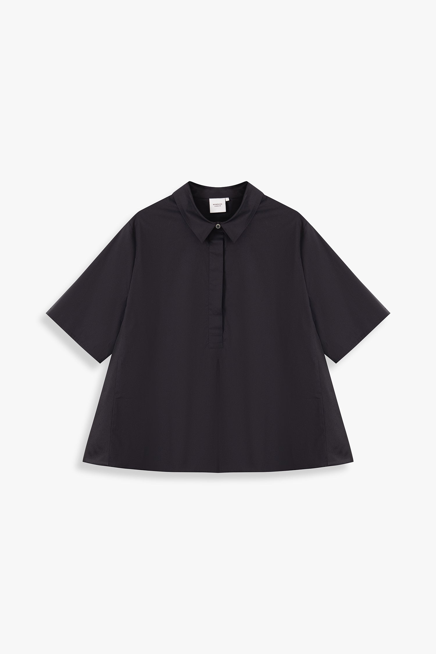 Boxy Shirt With Pleated Back Panel